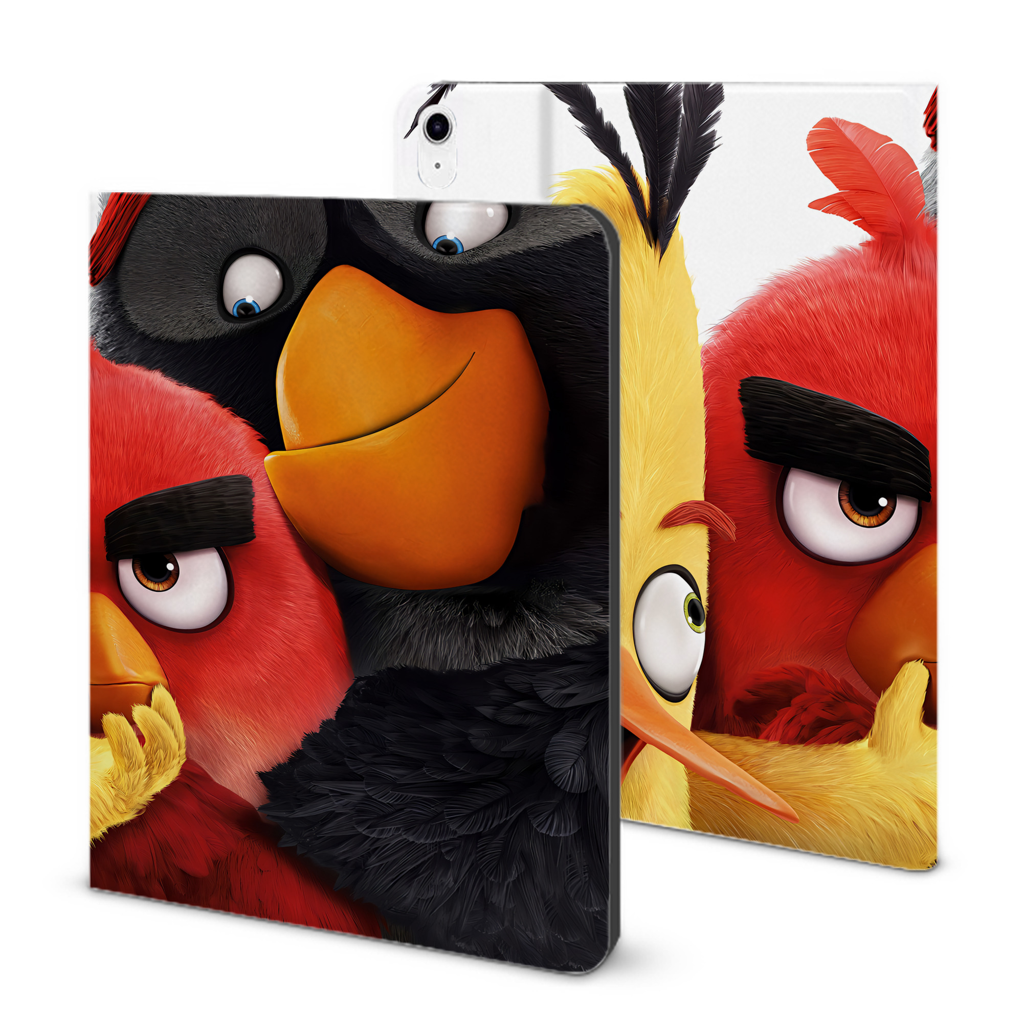 （画像用） Angry Birds アングリーバード IPad ケース ブック型 PUレザー TPU 耐衝撃 軽量 薄型 ペン収納なし 全面保護 IPad 各モデル対応